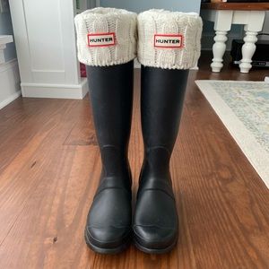 SOLD - Hunter Rain Boots & Socks